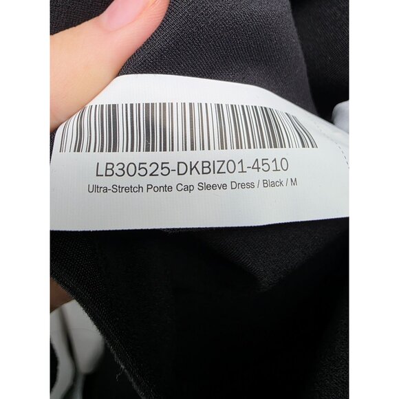 Quince Ultra-Stretch Ponte Cap Sleeve Dress Black Medium NWT - Picture 6 of 10